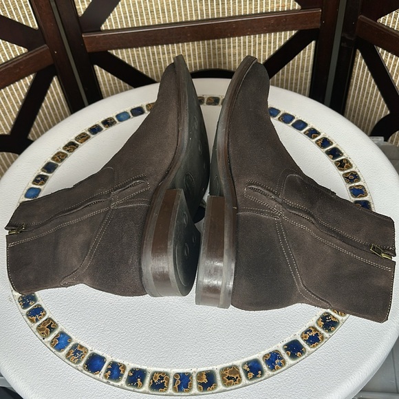 To Boot New York Adam Derrick Boots Mens 12 Muller Dark Brown Waxed Suede Zip - Picture 5 of 10